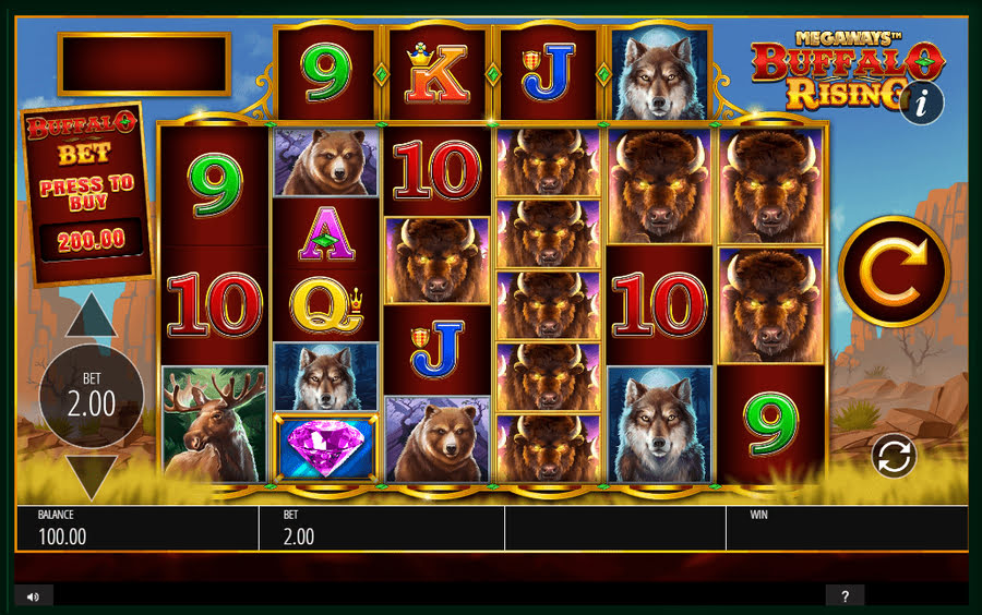 Grafik i Buffalo Rising Slot