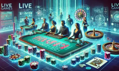 Blackjack og roulette med dealere